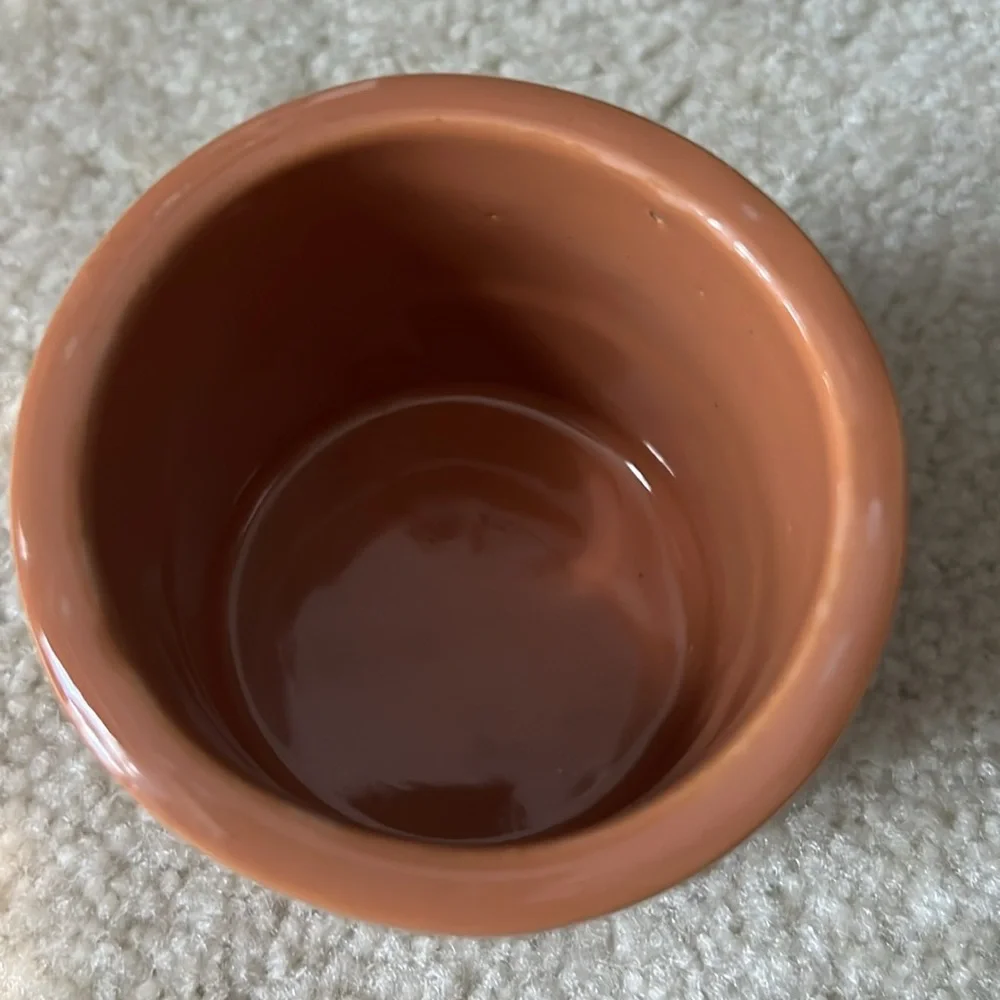 Terracotta Color Ceramic Butter crock salt cellar
